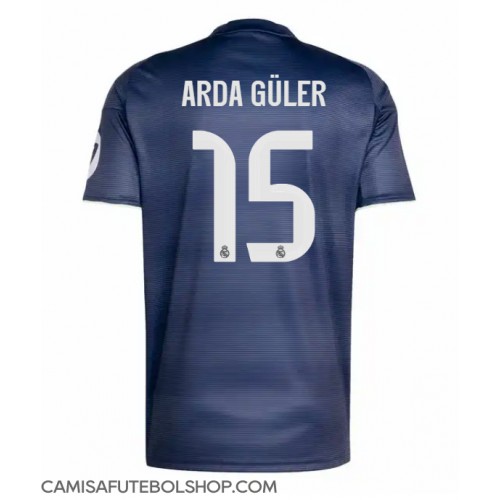 Camisa de time de futebol Real Madrid Arda Guler #15 Replicas 2º Equipamento 2025-26 Manga Curta Camisa de time de futebol Real Madrid Arda Guler #15 Replicas 2º Equipamento 2025-26 Manga Curta